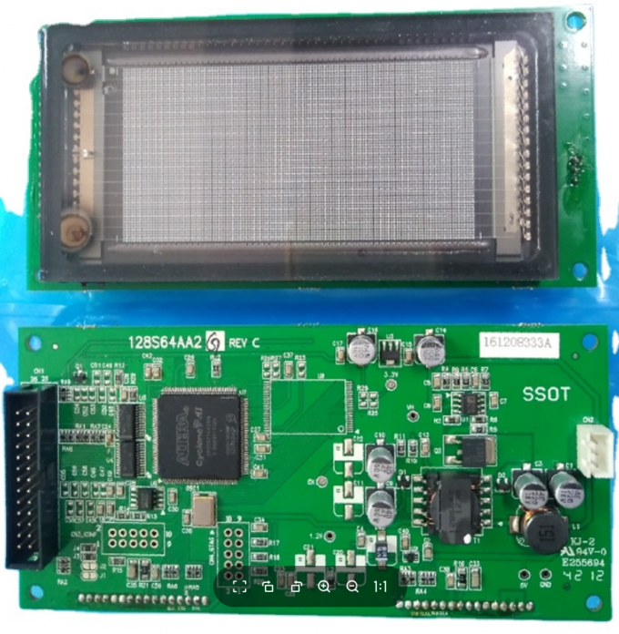128S64AA2G VFD Display Module - 128×64 graphic display with blue-green vacuum fluorescent technology